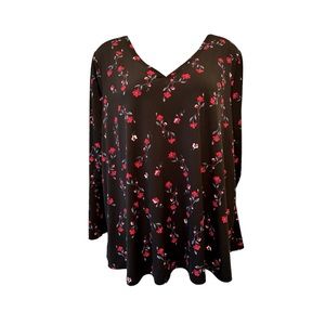 Lane Bryant Long Sleeve V-Neck Blouse